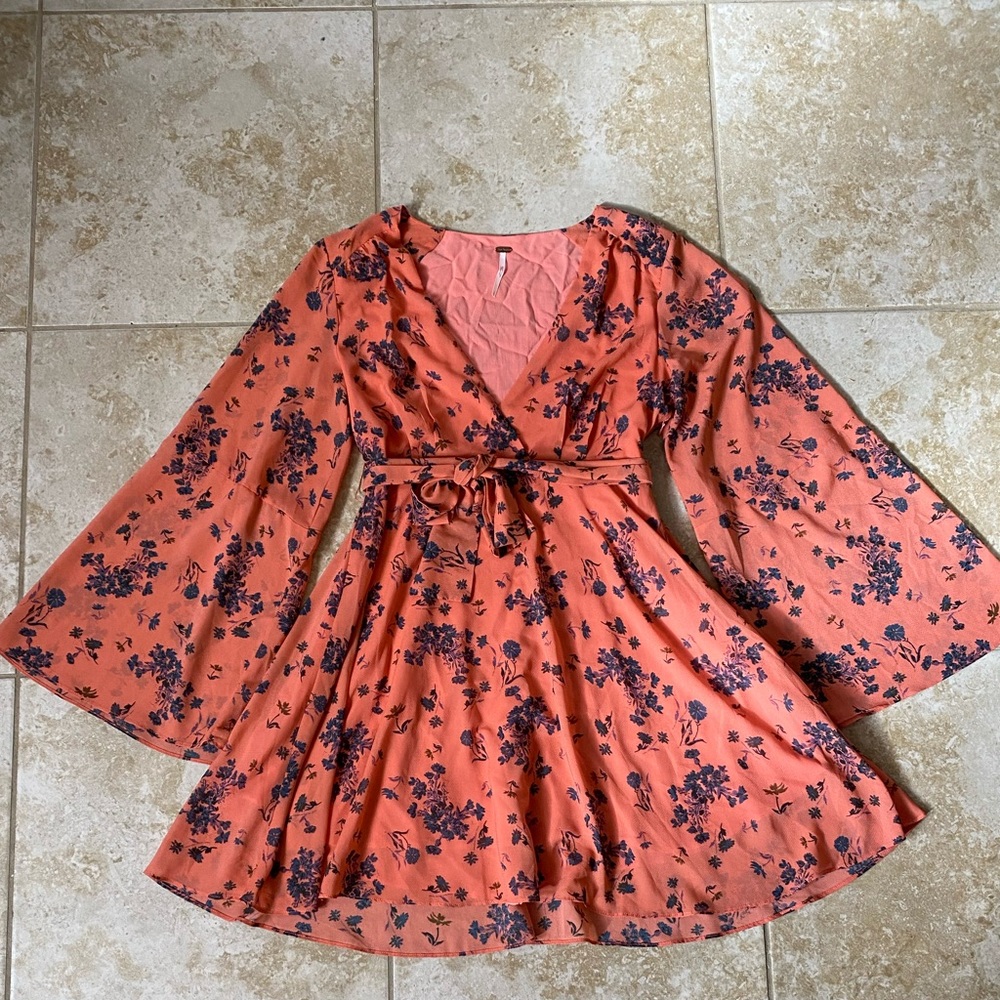 Free People Boho Flowy Mini Dress